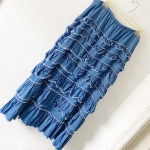 Gorgeous tencel tiered skirt